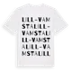 White t-shirt med Lill-Vamsta ordlek t-shirt