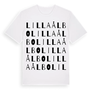 Lilla Ålbo ordlek t-shirt – ekologisk bomull t-shirt från Pinshirt