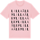 Pink Cotton t-shirt med Lilla Älby ordlek t-shirt