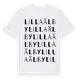 White t-shirt med Lilla Älby ordlek t-shirt