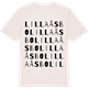 Vintage White t-shirt med Lilla Åsbo ordlek t-shirt