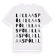 White t-shirt med Lilla Aspö ordlek t-shirt