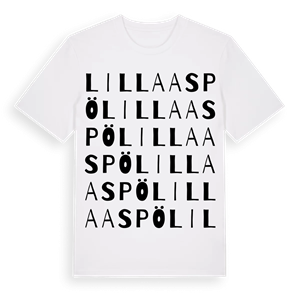 Lilla Aspö ordlek t-shirt – ekologisk bomull t-shirt från Pinshirt