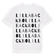 White t-shirt med Lilla Backbo ordlek t-shirt