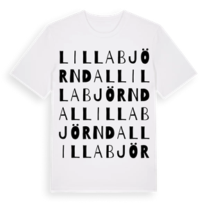 Lilla björndal ordlek t-shirt – ekologisk bomull t-shirt från Pinshirt