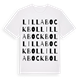 White t-shirt med Lilla Bockbol ordlek t-shirt