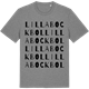 Mid Heather Gray t-shirt med Lilla Bockbol ordlek t-shirt