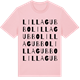 Pink Cotton t-shirt med Lilla Gubbo ordlek t-shirt