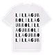 White t-shirt med Lilla Gubbo ordlek t-shirt