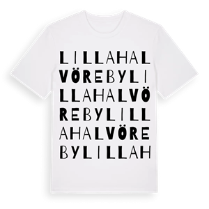 Lilla Halvöreby ordlek t-shirt – ekologisk bomull t-shirt från Pinshirt