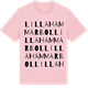 Pink Cotton t-shirt med Lilla Hammarbol ordlek t-shirt