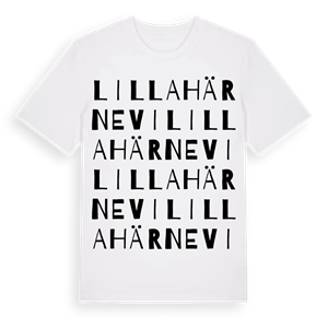 Lilla Härnevi ordlek t-shirt – ekologisk bomull t-shirt från Pinshirt