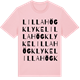 Pink Cotton t-shirt med Lilla Högklyke ordlek t-shirt