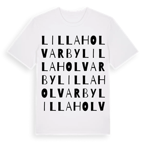 Lilla Holvarby ordlek t-shirt – ekologisk bomull t-shirt från Pinshirt