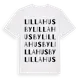 White t-shirt med Lilla Husby ordlek t-shirt