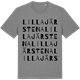 Mid Heather Gray t-shirt med Lilla Järstena ordlek t-shirt