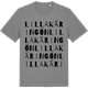 Mid Heather Gray t-shirt med Lilla Käringön ordlek t-shirt