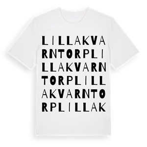 Lilla Kvarntorp ordlek t-shirt – ekologisk bomull t-shirt från Pinshirt