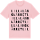 Pink Cotton t-shirt med Lilla Långkärret ordlek t-shirt