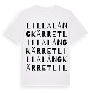 Lilla Långkärret ordlek t-shirt – ekologisk bomull t-shirt från Pinshirt