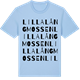 Blue Soul t-shirt med Lilla Långmossen ordlek t-shirt