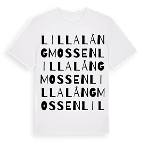Lilla Långmossen ordlek t-shirt – ekologisk bomull t-shirt från Pinshirt