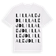 White t-shirt med Lilla Lejd ordlek t-shirt