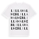 White t-shirt med Lilla Malmen ordlek t-shirt