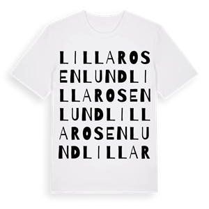 Lilla Rosenlund ordlek t-shirt – ekologisk bomull t-shirt från Pinshirt
