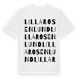 White t-shirt med Lilla Rosenlund ordlek t-shirt