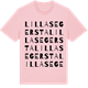 Pink Cotton t-shirt med Lilla Segersta ordlek t-shirt