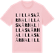 Pink Cotton t-shirt med Lilla Skärna ordlek t-shirt