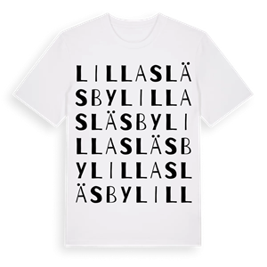Lilla Släsby ordlek t-shirt – ekologisk bomull t-shirt från Pinshirt