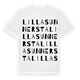 White t-shirt med Lilla Sunnersta ordlek t-shirt