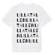 White t-shirt med Lilla Tallen ordlek t-shirt