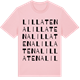 Pink Cotton t-shirt med Lilla Tena ordlek t-shirt