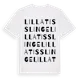 White t-shirt med Lilla Tisslinge ordlek t-shirt