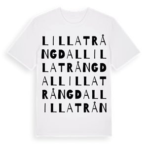 Lilla Trångdal ordlek t-shirt – ekologisk bomull t-shirt från Pinshirt