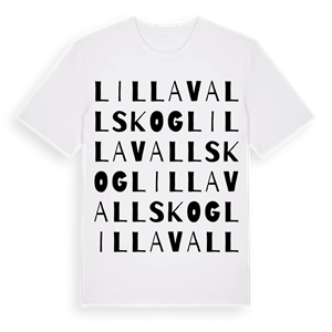 Lilla Vallskog ordlek t-shirt – ekologisk bomull t-shirt från Pinshirt