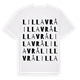 White t-shirt med Lilla Vrå ordlek t-shirt