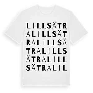 Lillsätra ordlek t-shirt – ekologisk bomull t-shirt från Pinshirt