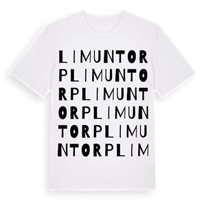 Limuntorp ordlek t-shirt – ekologisk bomull t-shirt från Pinshirt