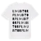 White t-shirt med Limuntorp ordlek t-shirt