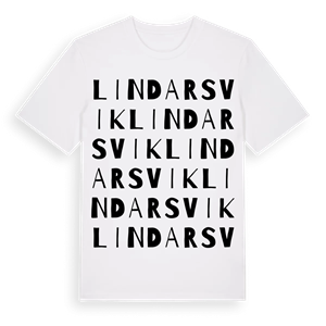 Lindarsvik ordlek t-shirt – ekologisk bomull t-shirt från Pinshirt