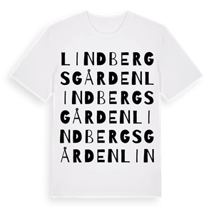 Lindbergsgården ordlek t-shirt – ekologisk bomull t-shirt från Pinshirt