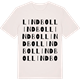 Vintage White t-shirt med Lindbol ordlek t-shirt