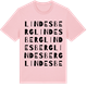 Pink Cotton t-shirt med Lindesberg ordlek t-shirt