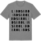 Mid Heather Gray t-shirt med Lindsbro ordlek t-shirt