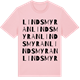 Pink Cotton t-shirt med Lindsmyran ordlek t-shirt