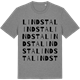 Mid Heather Gray t-shirt med Lindsta ordlek t-shirt